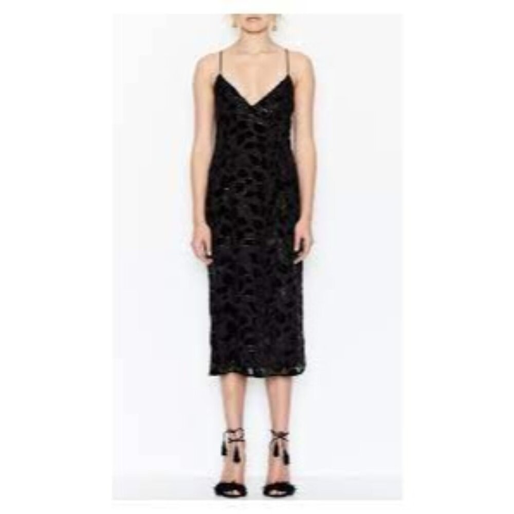 ALICE MCCALL Black Rosana Midi Dress sz 4